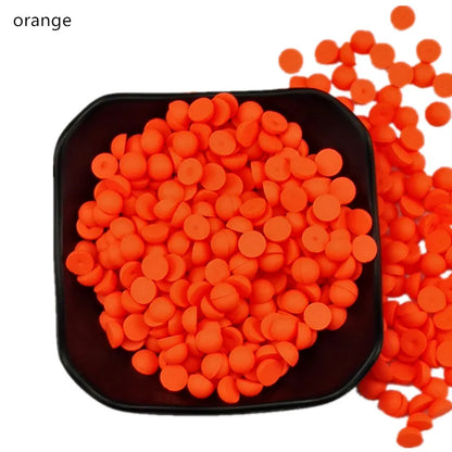 ABS Flat Half Round Beads - 6mm & 10mm Matte Plastic Beads for Clothing Accessories