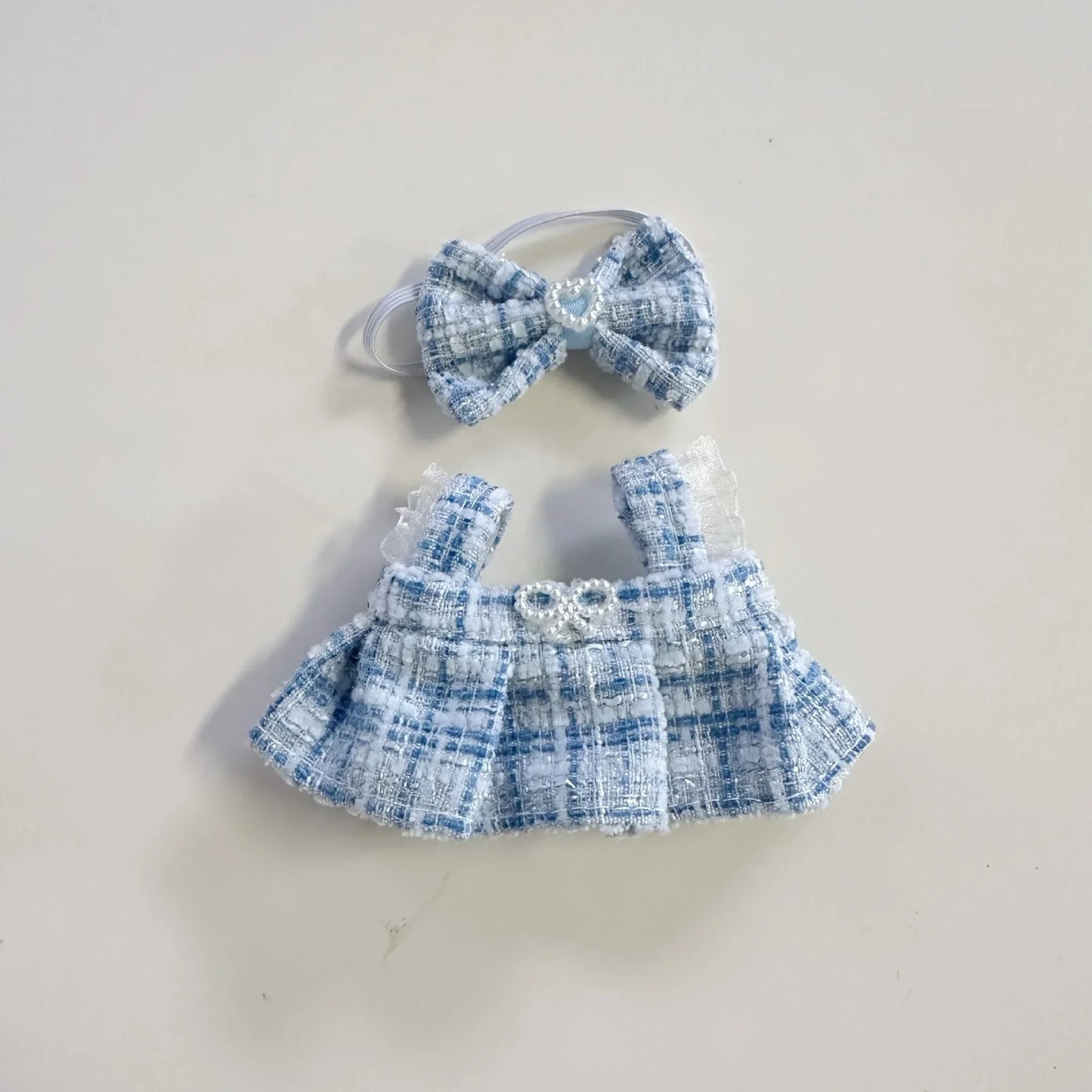 Cute Labubu Doll Outfit Set – Classic Dress for 17cm V2 Mini Dolls, Clothing Accessories for Kids Gift