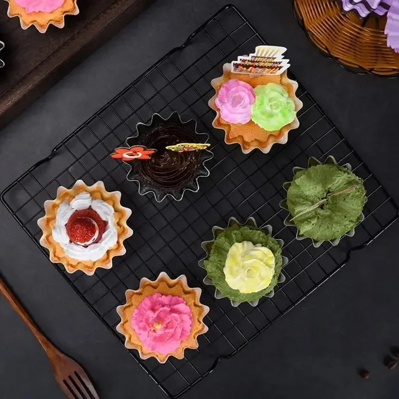 100pcs Disposable Muffin & Egg Tart Cups – Heat-Resistant Thickened Paper Cupcake Liners for Baking
