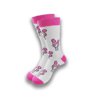 Men's Cartoon Character Crew Socks - Fun Novelty Cotton Casual Socks