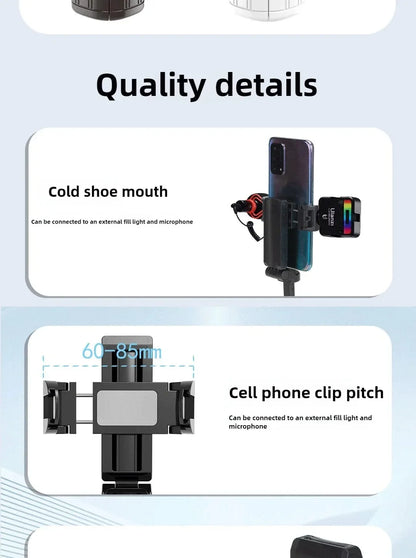 Super Mini Selfie Stick – Portable Phone Holder with Bluetooth Remote for Live Broadcast & Shooting