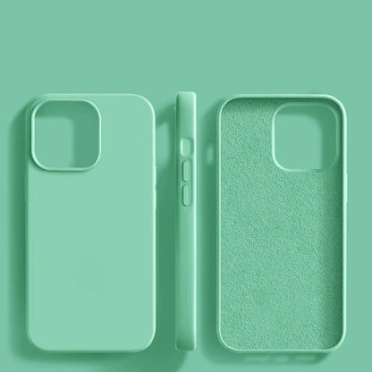Original Liquid Silicone iPhone Case - Shockproof Soft Back Cover for iPhone 15, 14, 13, 12, 11 Pro Max & More