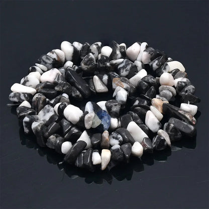 16 Inch Natural Stone Chip Beads - 5-8mm Irregular Crystal Agate Gravel Beads for DIY Bracelets & Jewelry Making