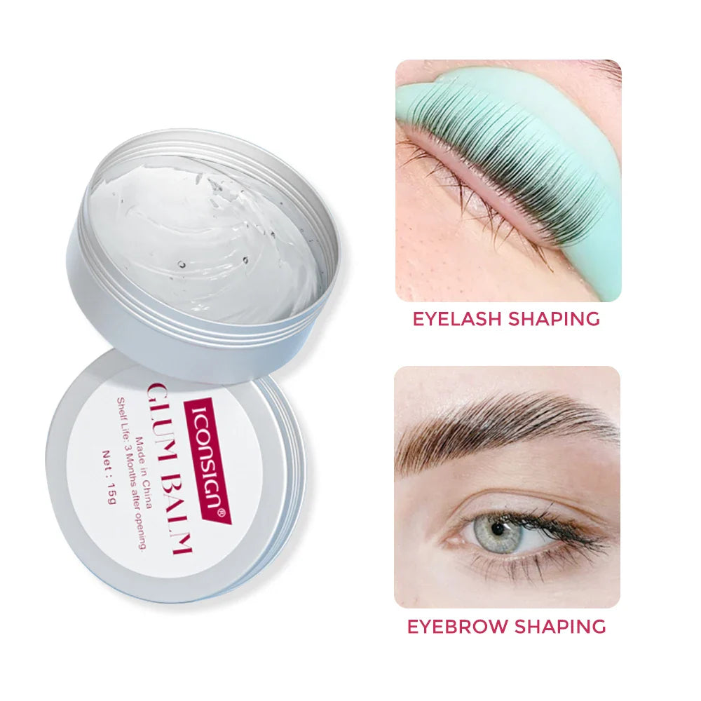 ICONSIGN Lash Glue Balm – Fast Fixing Eyelash & Brow Lifting, Waterproof Wax Beauty Makeup Tool