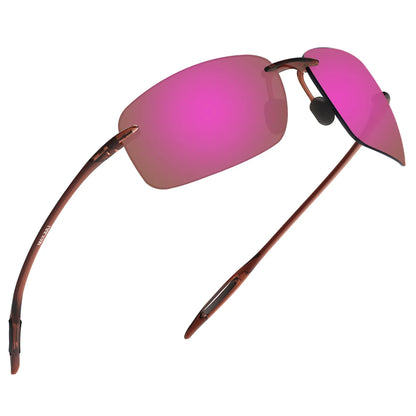 MAXJULI Polarized Sunglasses for Men & Women - Designer Fashion, Rimless Sports & Driving Eyewear (MJ8009)