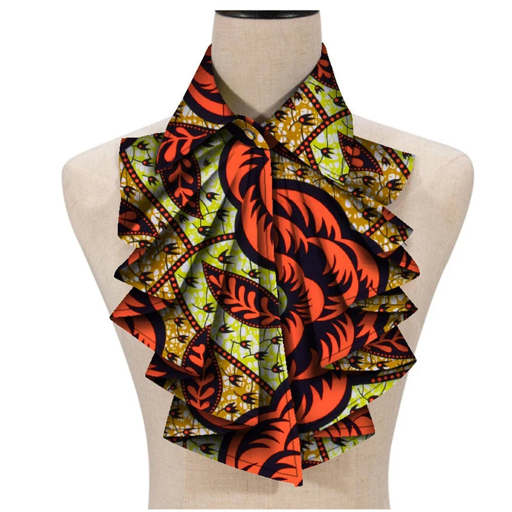 African Print Ankara Triangle Tie for Women - Stylish Wax Fabric Cravat WYA027