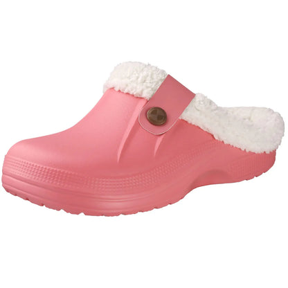 Bebealy Casual Women’s Garden Shoes & Warm Fluffy Men’s Waterproof Winter Slippers – Outdoor Antiskid Classic Leopard Design
