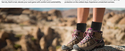 5 Pairs Merino Wool Hiking Socks for Men | Soft, Warm, Moisture-Wicking Winter Crew Socks for Indoor & Outdoor Wear