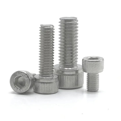Stainless Steel Hex Socket Screws - DIN912 M1.6 M2 M2.5 M3 M4 M5 M6 M8 Grade 12.9 Black Allen Head Cap Bolts 5/100pcs