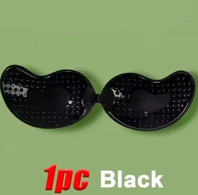 Invisible Strapless Adhesive Stick Bra – Seamless Silicone Push-Up Breast Tape, Nipple Covers & Bralette Pasties for Women