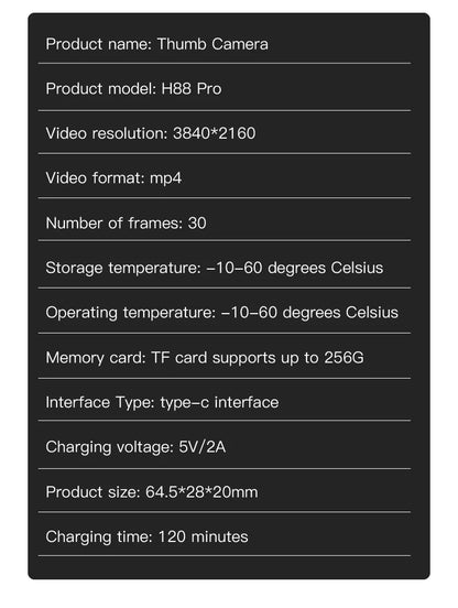 4K HD Mini Vlog Camera — WiFi Wireless Portable Action Body Cam for Sports, Travel & Photography