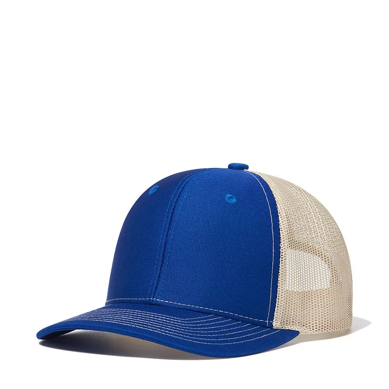 Custom Logo Snapback Hat - Embroidered Mesh Sports Cap for Men & Women, Adjustable Baseball Cap