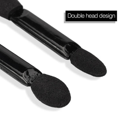 10/50PCS Double-Ended Sponge Sticks - Portable Eyeshadow, Eyeliner & Lip Makeup Applicators, Disposable Cosmetic Tools