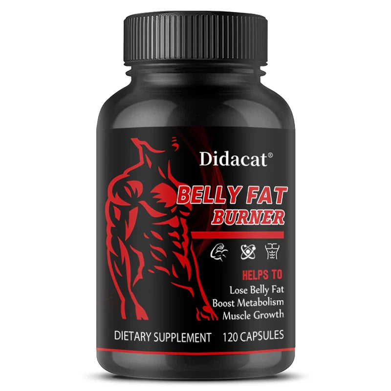 Men’s Belly Fat Burner Supplement – Caffeine-Free Metabolism Support for Fat Reduction, Muscle Definition & Ab Training Support
