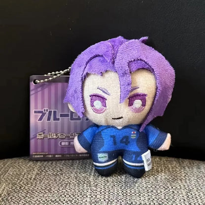 Mini Blue Lock Nagi Plush Keychain – Cute Anime Backpack Charm & Stuffed Doll Gift