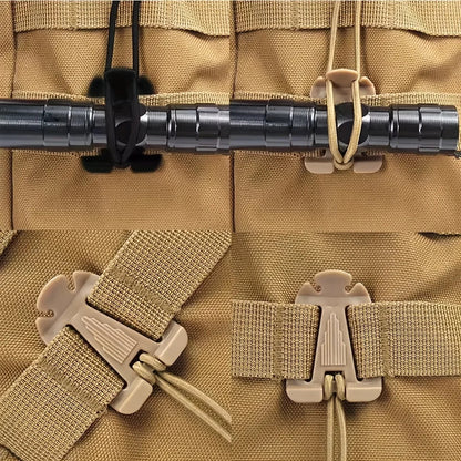 10PCS MOLLE Carabiner Clips - Outdoor Backpack Buckle Hooks EDC Tactical Bag Accessories for Camping Hiking Gear