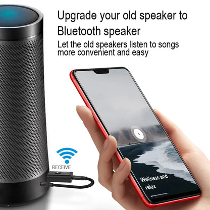 Bluetooth 5.0 Audio Transmitter Receiver – 3.5mm AUX, RCA, USB Stereo Wireless Adapter for TV, Car, Speaker & Headphones