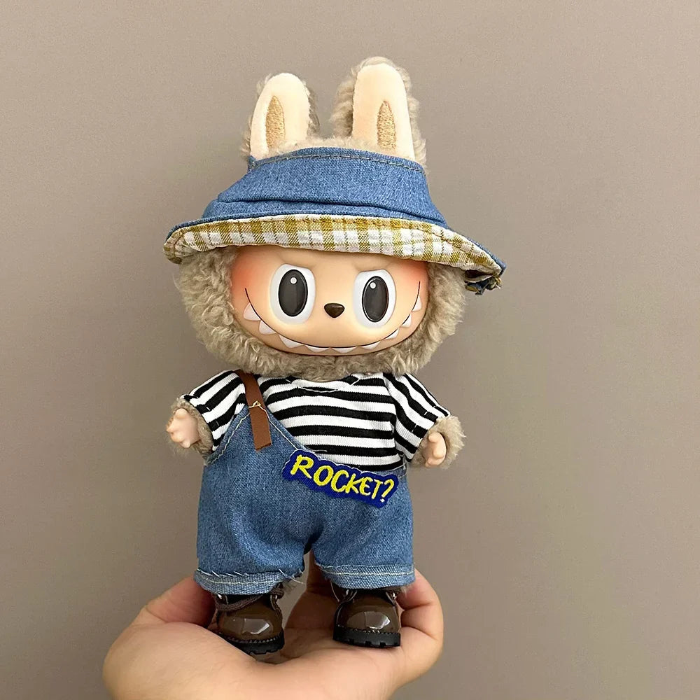 Plush Doll Clothing Set — Trendy Outfit Accessories for Labubu Dolls, Perfect Girl Gift