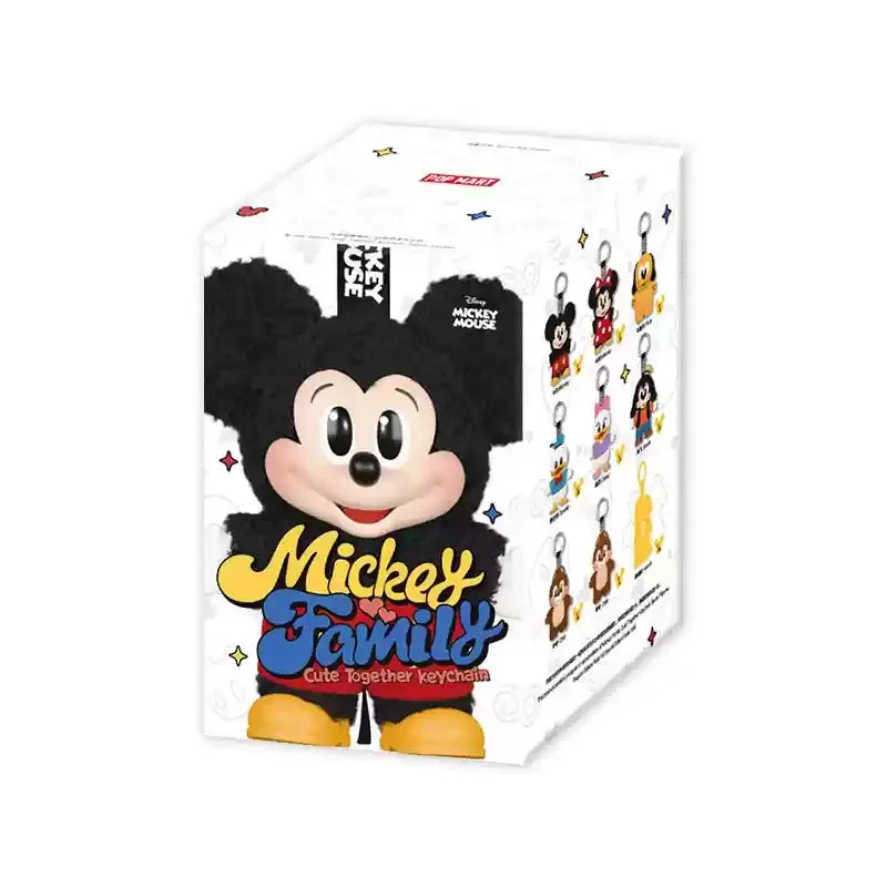 Original Pop Mart Mickey Family Keychain — Cute Vinyl Figure Blind Box for Kids & Collectors