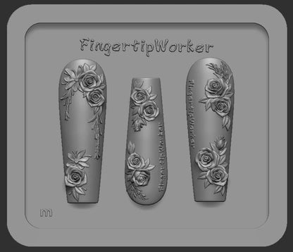 Snake Lolita Bow, Mushroom, Rose, Lotus, Bear 3D Acrylic Nail Mold - DIY Silicone Nail Decorations & Nail Art Products