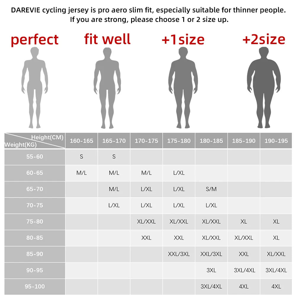 DAREVIE Long Sleeve Cycling Jersey — Pro Aero Slim Fit with 3D Bubble Mesh for Men & Women