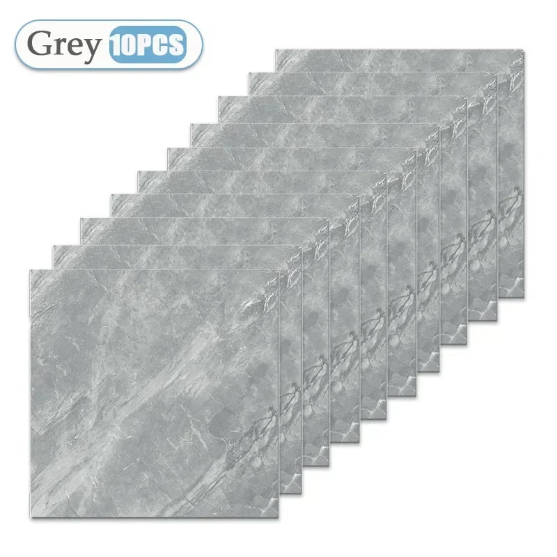 Self Adhesive Tile Wallpaper Stickers - 10/20/40PCS Waterproof 30x30cm Floor Decals for Kitchen, Bathroom & Home Decor