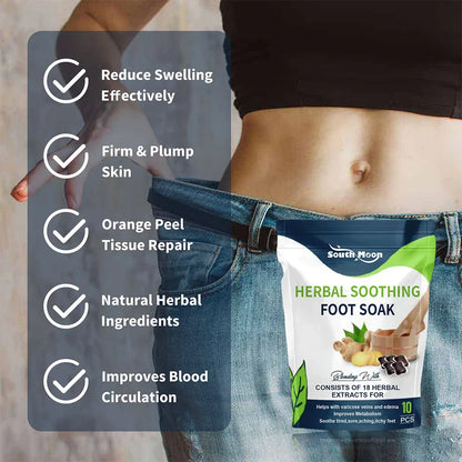 1-10 Bags Foot Bath Gel – Natural Herbal Foot Soak Beads for Detox, Dehumidification, Fatigue Relief & Leg Vein Repair