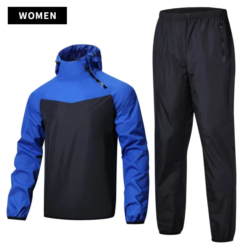 Unisex Sauna Suit Gym Set – Full Body Sweating Sportswear for Men & Women, Boxing, Running, Fitness & Weight Loss Tracksuit