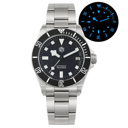 San Martin SN0121T Titanium Diving Watch – NH35 Automatic Movement, Grade 2 Titanium, 120-Click Bezel, 300M Waterproof Wristwatch