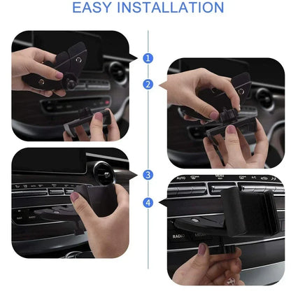 Universal CD Slot Phone Holder - 360° Adjustable Rotating Car Mount for iPhone Samsung Xiaomi Smartphones