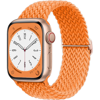 Braided Solo Loop Apple Watch Band – Adjustable Nylon Strap for iWatch Series SE, 4–8 & Ultra (40mm–49mm) Bracelet Wristband