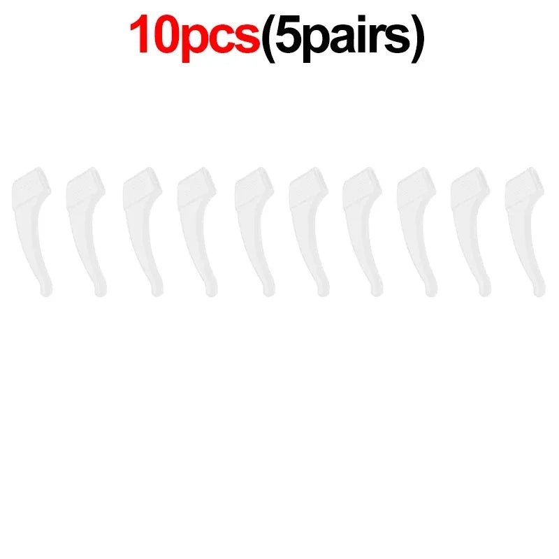 2/40PCS Silicone Ear Hooks for Glasses | Anti-Slip Eyewear Grip, Temple Sleeve & Sunglasses Holder Accessories