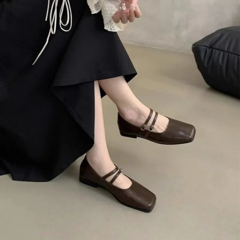 2024 Women’s Retro Flat Mary Jane Shoes – Soft Comfortable Ballet Flats