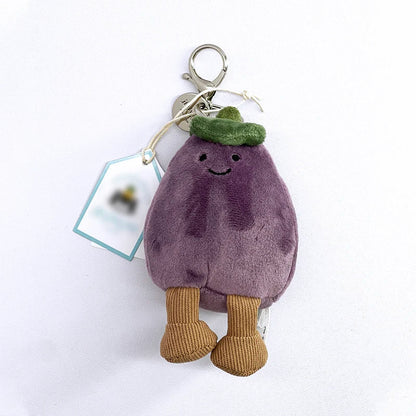 Cute Golf Ball Plush Keychain - Grape Jellyfish Hippo Elephant Bag Charm Mini Plush Toy Collection