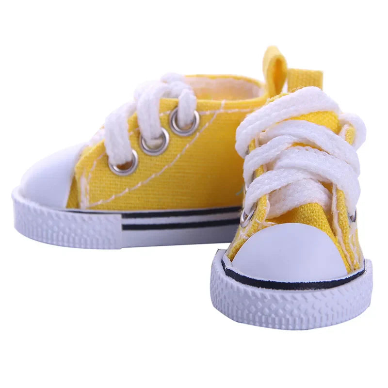 5CM Doll Snow Boots – Pop Plush Canvas Shoes for 14.5" Dolls, 32-36CM Paola Reina & 20CM Cotton Dolls Accessories