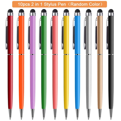10PCS Universal Stylus Pen Set - Capacitive Touch Screen Drawing Pencil for iPhone, iPad, Samsung & Android Devices