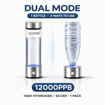 Hydrogen Water Generator Bottle - Portable Rechargeable SPE PEM Alkaline Ionizer Cup for Home & Travel