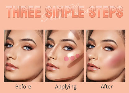 Hellokiss Multifunctional Grooming Stick 3-Piece Set – 3D Modification, Highlight & Brightening Blush Stick