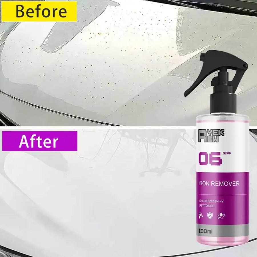 Car Rust Remover Spray - Fast Auto Rust Cleaner with Anti-Corrosion Protection & Tire Shine Maintenance Formula