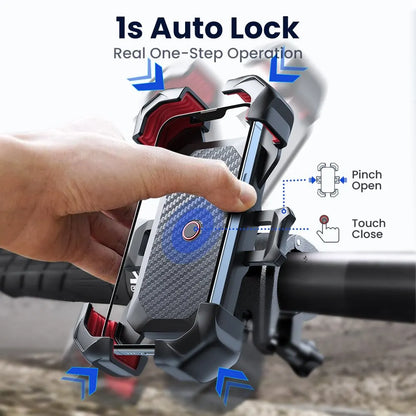 Joyroom 360° Universal Bike Phone Holder - Shockproof GPS Bracket for 4.7-7 Inch Mobile Phones