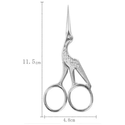 Stainless Steel Makeup Scissors - 9CM Compact Eyebrow Nose Hair & Nail Grooming Tool