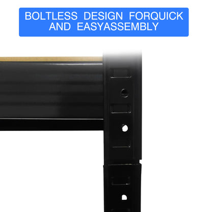 60"x28"x12" Heavy Duty 5-Tier Metal Storage Shelf Unit – Boltless Design, Easy to Assemble