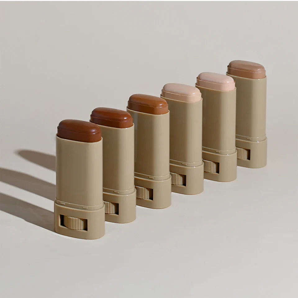 Balm Serum Skin Tint – Silky Texture, Moisturizing Coverage & Plumping Stick Foundation for Even Skin Tone, Travel-Friendly