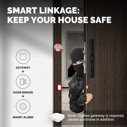 MOES Tuya ZigBee Smart Window & Door Sensor – Home Security Alarm with Remote Control via Smart Life App