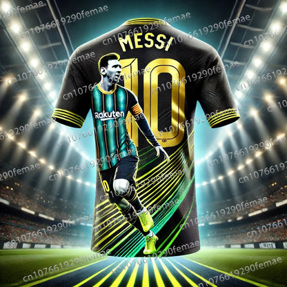 Classic Messi #10 Men's Football Jersey – Breathable, Sweat-Wicking T-shirt for Matches & Training