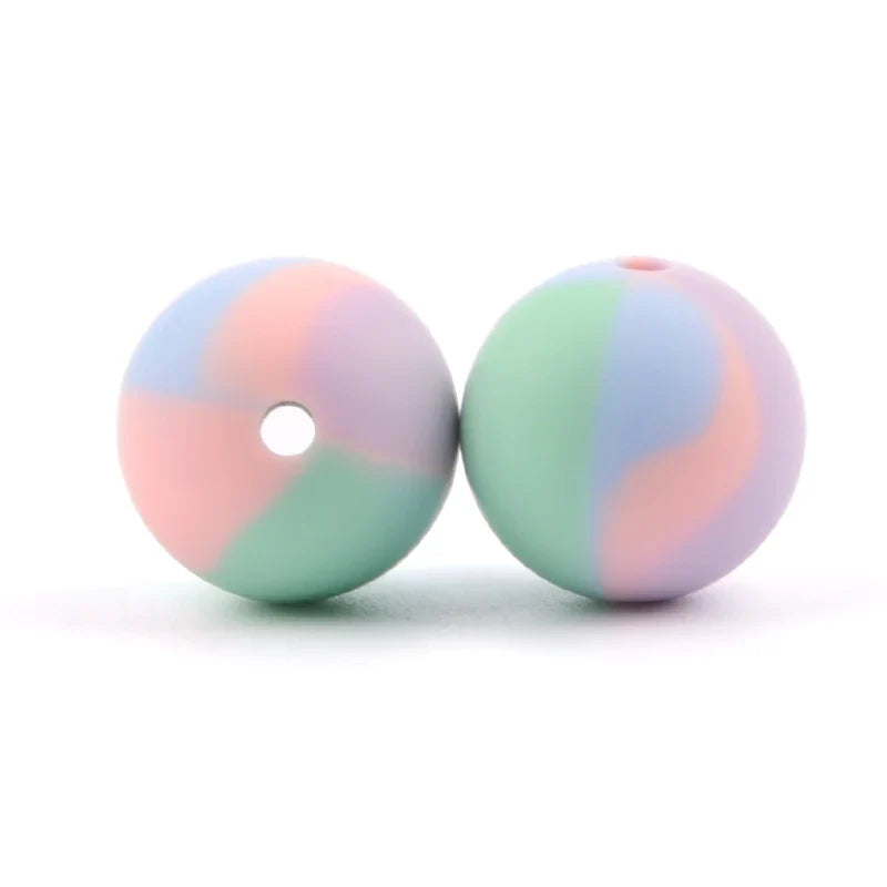 LOFCA Silicone Round Beads 20pcs - 9/12/15mm DIY Jewelry Making Beads for Bracelets, Keychains & Necklaces