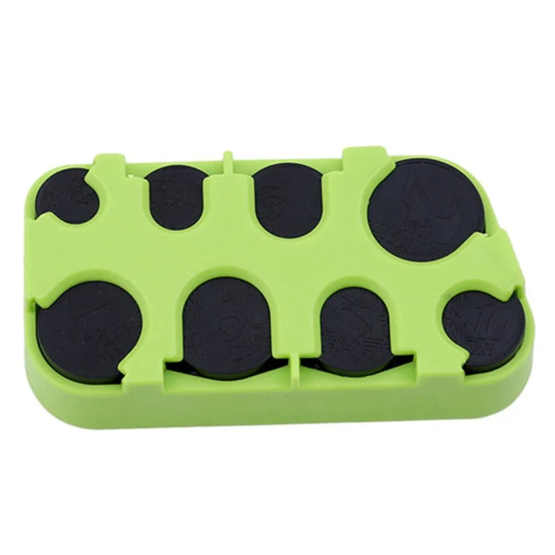 Car Coin Storage Purse – Euro Coin Bank Holder, Plastic Wallet & Cash Organizer Box for Savings