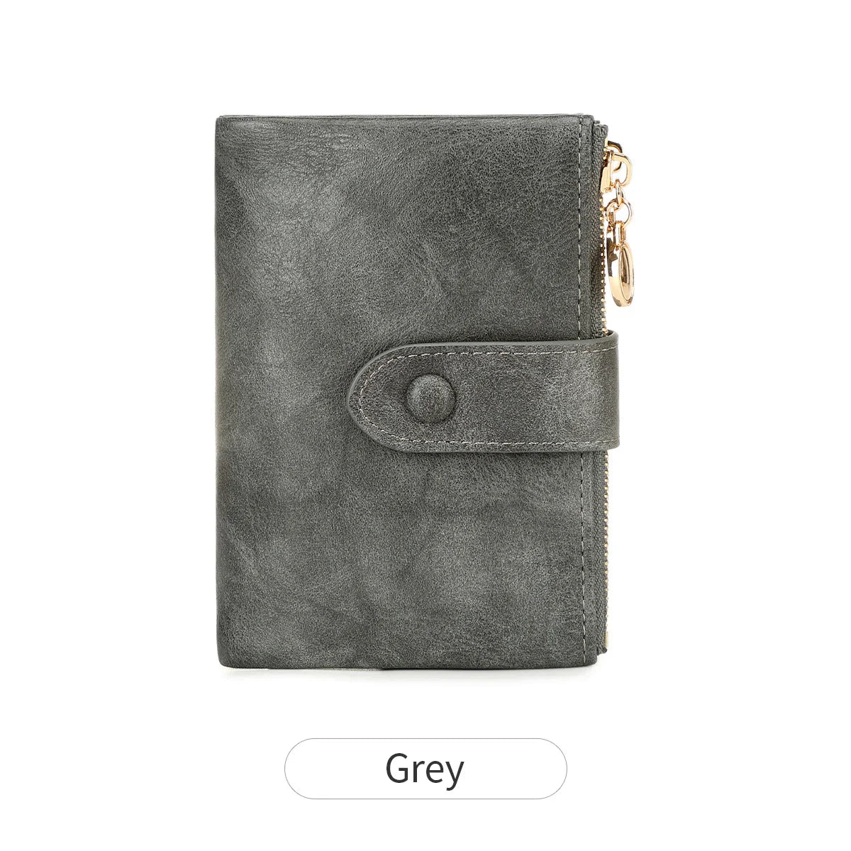 Minimalist Women’s Wallet – Short Three-Layer Large Capacity Double Zipper Card & Money Holder