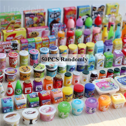 1/6 Miniature Dollhouse Supermarket Set – Mini Snacks & Drinks for Blythe & BJD Dolls