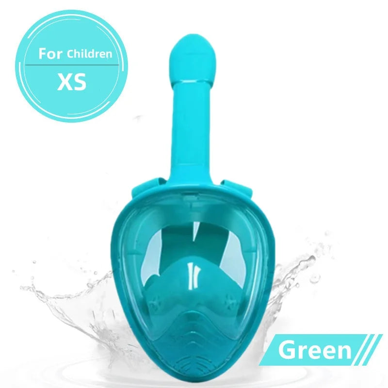 Full Face Scuba Diving Mask - Anti-Fog Waterproof Snorkeling Mask for Adults & Kids